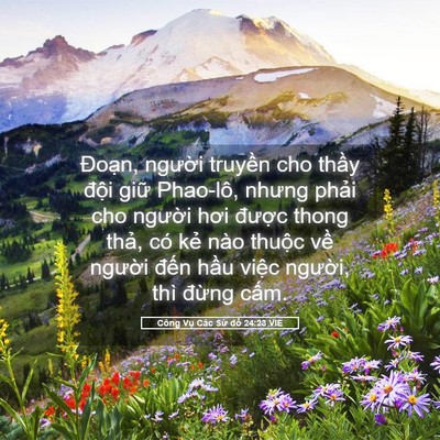 Picture 05 - Công Vụ Các Sứ đồ 24:23 VIE - Đoạn, người truyền cho thầy đội - Bible Verse Picture