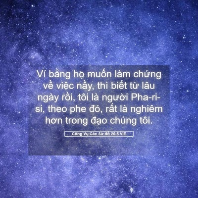 Picture 05 - Công Vụ Các Sứ đồ 26:5 VIE - Ví bằng họ muốn làm chứng về việc - Bible Verse Picture