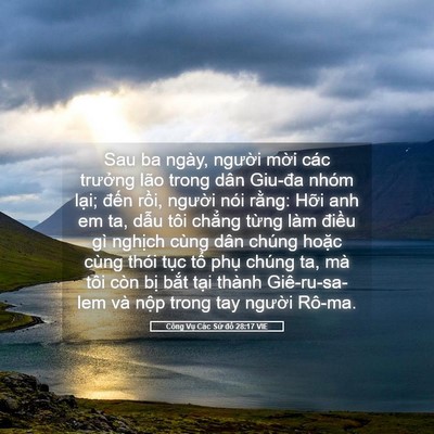 Picture 05 - Công Vụ Các Sứ đồ 28:17 VIE - Sau ba ngày, người mời các trưởng lão - Bible Verse Picture
