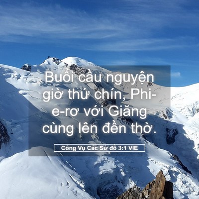 Picture 05 - Công Vụ Các Sứ đồ 3:1 VIE - Buổi cầu nguyện giờ thứ chín, - Bible Verse Picture