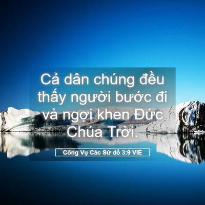 Picture 05 - Công Vụ Các Sứ đồ 3:9 VIE - Cả dân chúng đều thấy người bước - Bible Verse Picture