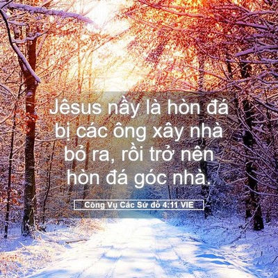 Picture 05 - Công Vụ Các Sứ đồ 4:11 VIE - Jêsus nầy là hòn đá bị các ông xây - Bible Verse Picture