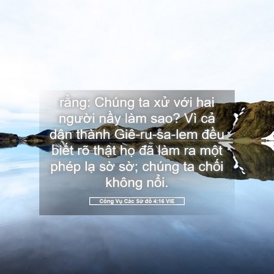 Picture 05 - Công Vụ Các Sứ đồ 4:16 VIE - rằng: Chúng ta xử với hai người nầy - Bible Verse Picture