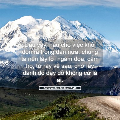 Picture 05 - Công Vụ Các Sứ đồ 4:17 VIE - Dầu vậy, hầu cho việc khỏi đồn ra - Bible Verse Picture