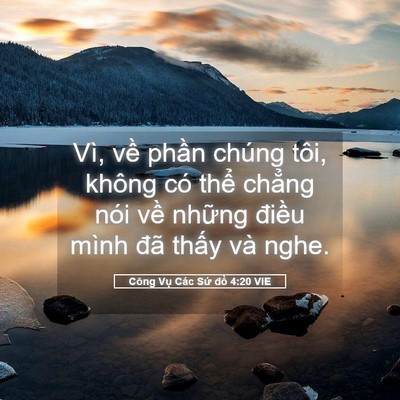 Picture 05 - Công Vụ Các Sứ đồ 4:20 VIE - Vì, về phần chúng tôi, không có thể - Bible Verse Picture