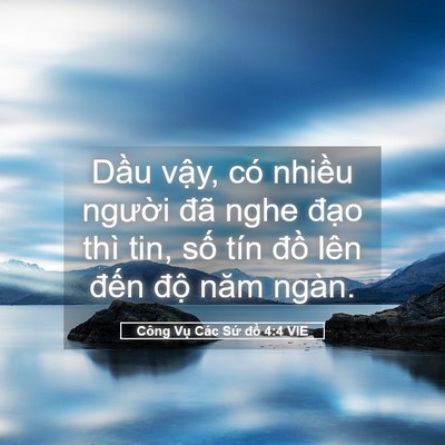 Picture 05 - Công Vụ Các Sứ đồ 4:4 VIE - Dầu vậy, có nhiều người đã nghe - Bible Verse Picture