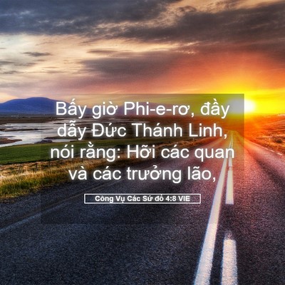 Picture 05 - Công Vụ Các Sứ đồ 4:8 VIE - Bấy giờ Phi-e-rơ, đầy dẫy Đức Thánh - Bible Verse Picture