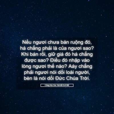 Picture 05 - Công Vụ Các Sứ đồ 5:4 VIE - Nếu ngươi chưa bán ruộng đó, há - Bible Verse Picture