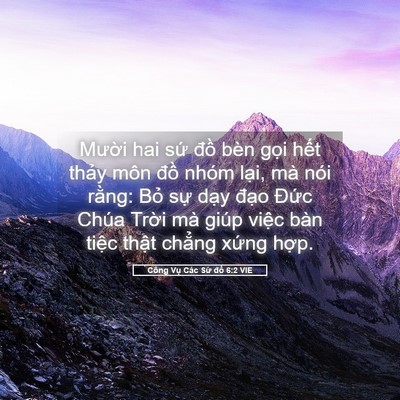 Picture 05 - Công Vụ Các Sứ đồ 6:2 VIE - Mười hai sứ đồ bèn gọi hết thảy - Bible Verse Picture