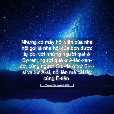 Picture 05 - Công Vụ Các Sứ đồ 6:9 VIE - Nhưng có mấy hội viên của nhà hội - Bible Verse Picture