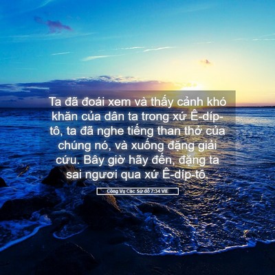 Picture 05 - Công Vụ Các Sứ đồ 7:34 VIE - Ta đã đoái xem và thấy cảnh khó khăn - Bible Verse Picture