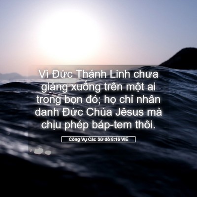 Picture 05 - Công Vụ Các Sứ đồ 8:16 VIE - Vì Đức Thánh Linh chưa giáng xuống trên - Bible Verse Picture