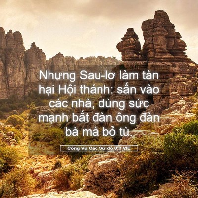 Picture 05 - Công Vụ Các Sứ đồ 8:3 VIE - Nhưng Sau-lơ làm tàn hại Hội thánh: - Bible Verse Picture