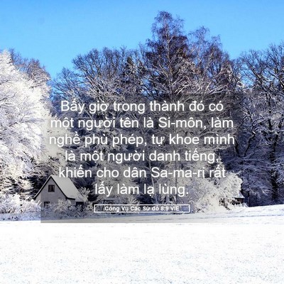 Picture 05 - Công Vụ Các Sứ đồ 8:9 VIE - Bấy giờ trong thành đó có một người - Bible Verse Picture