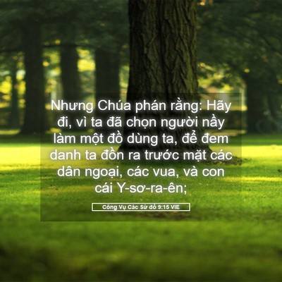 Picture 05 - Công Vụ Các Sứ đồ 9:15 VIE - Nhưng Chúa phán rằng: Hãy đi, vì ta đã - Bible Verse Picture