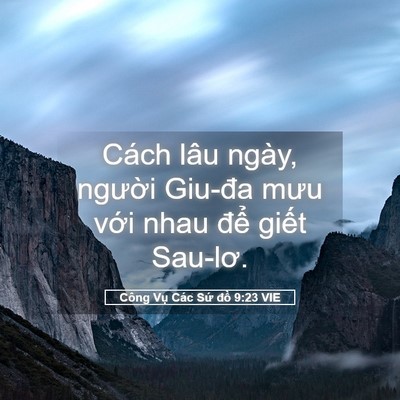 Picture 05 - Công Vụ Các Sứ đồ 9:23 VIE - Cách lâu ngày, người Giu-đa mưu với - Bible Verse Picture