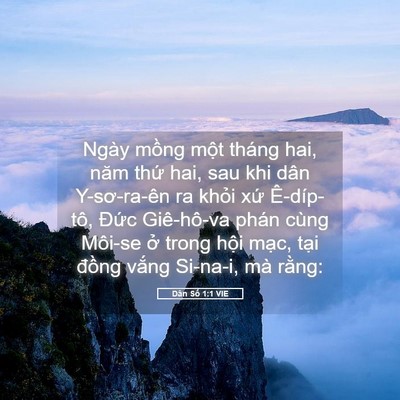 Picture 05 - Dân Số 1:1 VIE - Ngày mồng một tháng hai, năm thứ hai, - Bible Verse Picture