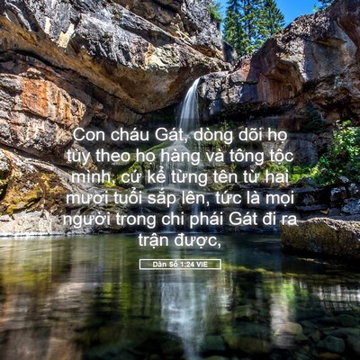 Picture 05 - Dân Số 1:24 VIE - Con cháu Gát, dòng dõi họ tùy theo họ - Bible Verse Picture