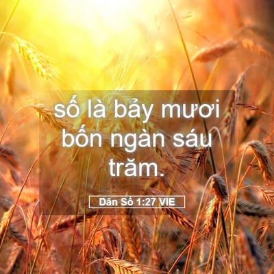 Picture 05 - Dân Số 1:27 VIE - số là bảy mươi bốn ngàn sáu - Bible Verse Picture