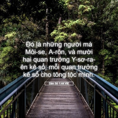 Picture 05 - Dân Số 1:44 VIE - Đó là những người mà Môi-se, A-rôn, - Bible Verse Picture