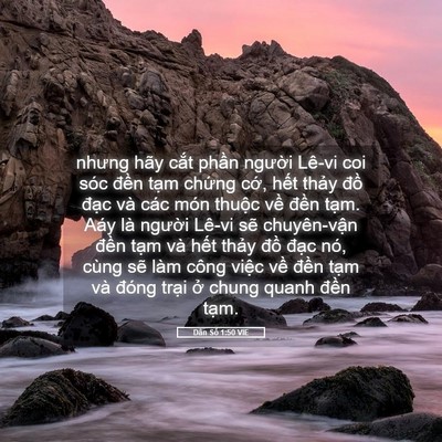 Picture 05 - Dân Số 1:50 VIE - nhưng hãy cắt phần người Lê-vi coi sóc - Bible Verse Picture