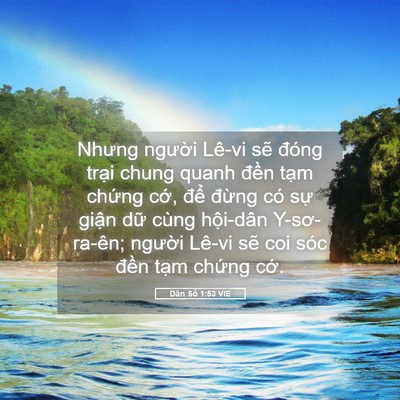 Picture 05 - Dân Số 1:53 VIE - Nhưng người Lê-vi sẽ đóng trại chung - Bible Verse Picture