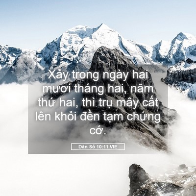 Picture 05 - Dân Số 10:11 VIE - Xảy trong ngày hai mươi tháng hai, năm - Bible Verse Picture