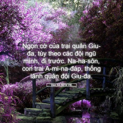 Picture 05 - Dân Số 10:14 VIE - Ngọn cờ của trại quân Giu-đa, tùy theo - Bible Verse Picture