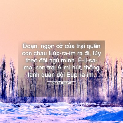Picture 05 - Dân Số 10:22 VIE - Đoạn, ngọn cờ của trại quân con cháu - Bible Verse Picture