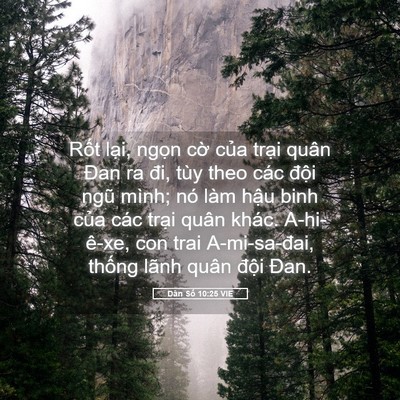 Picture 05 - Dân Số 10:25 VIE - Rốt lại, ngọn cờ của trại quân Đan - Bible Verse Picture