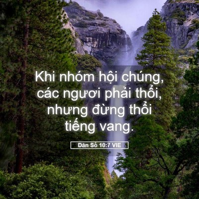 Picture 05 - Dân Số 10:7 VIE - Khi nhóm hội chúng, các ngươi phải - Bible Verse Picture