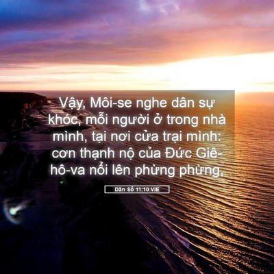 Picture 05 - Dân Số 11:10 VIE - Vậy, Môi-se nghe dân sự khóc, mỗi - Bible Verse Picture