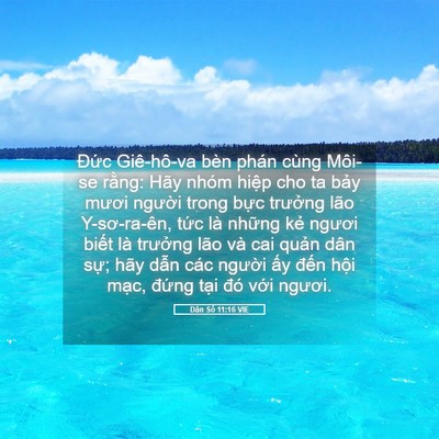 Picture 05 - Dân Số 11:16 VIE - Đức Giê-hô-va bèn phán cùng Môi-se - Bible Verse Picture