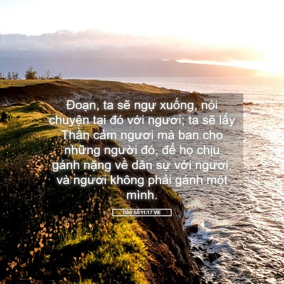Picture 05 - Dân Số 11:17 VIE - Đoạn, ta sẽ ngự xuống, nói chuyện - Bible Verse Picture