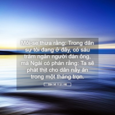 Picture 05 - Dân Số 11:21 VIE - Môi-se thưa rằng: Trong dân sự tôi đang - Bible Verse Picture