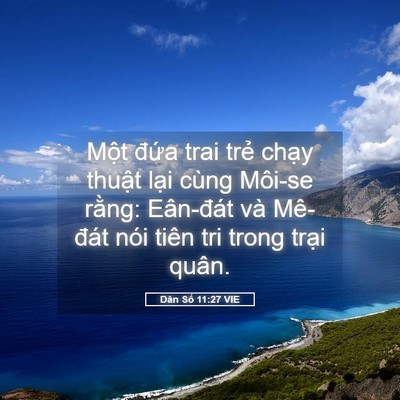 Picture 05 - Dân Số 11:27 VIE - Một đứa trai trẻ chạy thuật lại - Bible Verse Picture