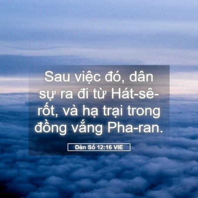 Picture 05 - Dân Số 12:16 VIE - Sau việc đó, dân sự ra đi từ - Bible Verse Picture