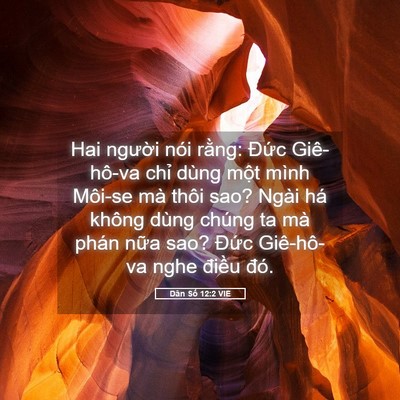 Picture 05 - Dân Số 12:2 VIE - Hai người nói rằng: Đức Giê-hô-va - Bible Verse Picture
