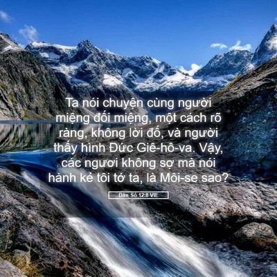 Picture 05 - Dân Số 12:8 VIE - Ta nói chuyện cùng người miệng đối - Bible Verse Picture