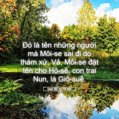 Picture 05 - Dân Số 13:16 VIE - Đó là tên những người mà Môi-se sai - Bible Verse Picture