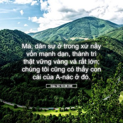 Picture 05 - Dân Số 13:28 VIE - Mà, dân sự ở trong xứ nầy vốn mạnh - Bible Verse Picture