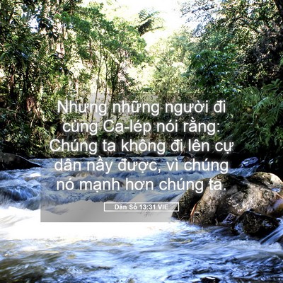 Picture 05 - Dân Số 13:31 VIE - Nhưng những người đi cùng Ca-lép nói - Bible Verse Picture