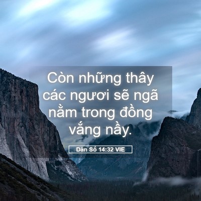 Picture 05 - Dân Số 14:32 VIE - Còn những thây các ngươi sẽ ngã nằm - Bible Verse Picture