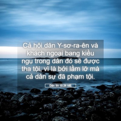Picture 05 - Dân Số 15:26 VIE - Cả hội dân Y-sơ-ra-ên và khách ngoại - Bible Verse Picture