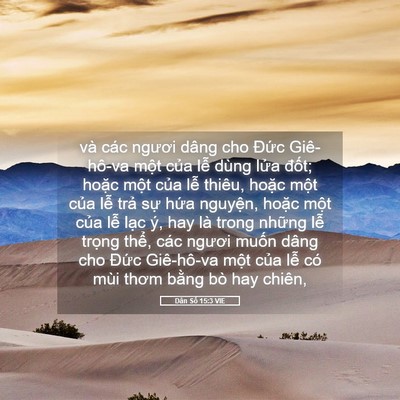 Picture 05 - Dân Số 15:3 VIE - và các ngươi dâng cho Đức Giê-hô-va - Bible Verse Picture