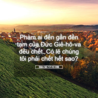 Picture 05 - Dân Số 17:13 VIE - Phàm ai đến gần đền tạm của Đức - Bible Verse Picture