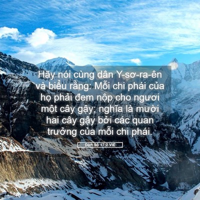 Picture 05 - Dân Số 17:2 VIE - Hãy nói cùng dân Y-sơ-ra-ên và biểu - Bible Verse Picture