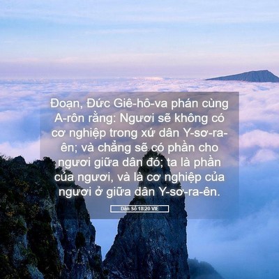 Picture 05 - Dân Số 18:20 VIE - Đoạn, Đức Giê-hô-va phán cùng A-rôn - Bible Verse Picture