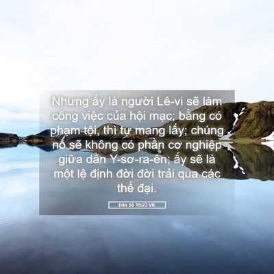 Picture 05 - Dân Số 18:23 VIE - Nhưng ấy là người Lê-vi sẽ làm công - Bible Verse Picture