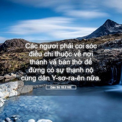Picture 05 - Dân Số 18:5 VIE - Các ngươi phải coi sóc điều chi thuộc - Bible Verse Picture